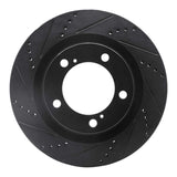 R1 Concepts 07-22 Lexus LX570 Front Left Drilled & Slotted Black Brake Rotor by R1 Concepts RNC-633-76136L