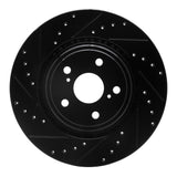 R1 Concepts 08-21 Lexus NX200T Front Left Drilled & Slotted Black Brake Rotor by R1 Concepts RNC-633-76138L