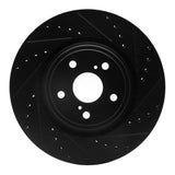 R1 Concepts 08-21 Lexus RX350 Front Right Drilled & Slotted Black Brake Rotor by R1 Concepts RNC-633-76138R