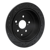 R1 Concepts 10-20 Lexus RX450h Rear Right Drilled & Slotted Black Brake Rotor by R1 Concepts RNC-633-76141R