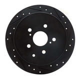 R1 Concepts 10-20 Lexus RX450h Rear Right Drilled & Slotted Black Brake Rotor by R1 Concepts RNC-633-76141R