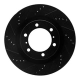 R1 Concepts 10-24 Lexus GX460 Front Left Drilled & Slotted Black Brake Rotor by R1 Concepts RNC-633-76142L