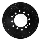 R1 Concepts 10-24 Lexus GX460 Rear Right Drilled & Slotted Black Brake Rotor by R1 Concepts RNC-633-76143R