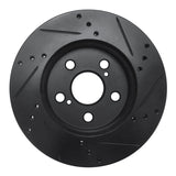 R1 Concepts 16-22 Toyota Prius Front Left Drilled & Slotted Black Brake Rotor by R1 Concepts RNC-633-76151L