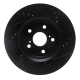 R1 Concepts 18-22 Toyota C-HR Front Left Drilled & Slotted Black Brake Rotor by R1 Concepts RNC-633-76153L
