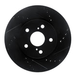 R1 Concepts 18-22 Toyota C-HR Front Right Drilled & Slotted Black Brake Rotor by R1 Concepts RNC-633-76153R