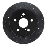R1 Concepts 18-22 Toyota C-HR Rear Right Drilled & Slotted Black Brake Rotor by R1 Concepts RNC-633-76157R
