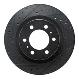 R1 Concepts 2022-2025 Lexus LX600 Front Left Drilled & Slotted Black Brake Rotor