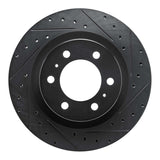R1 Concepts 2022-2025 Lexus LX600 Front Right Drilled & Slotted Black Brake Rotor by R1 Concepts RNC-633-76162R