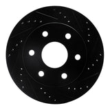 R1 Concepts 2022-2025 Lexus LX600 Rear Right Drilled & Slotted Black Brake Rotor by R1 Concepts RNC-633-76163R