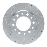 R1 Concepts 76-89 Toyota Land Cruiser Front Left Drilled & Slotted Black Brake Rotor by R1 Concepts RNC-633-76169L