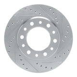 R1 Concepts 76-89 Toyota Land Cruiser Front Right Drilled & Slotted Black Brake Rotor by R1 Concepts RNC-633-76169R
