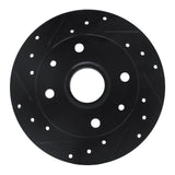 R1 Concepts 81-85 Mazda RX-7 Rear Left Drilled & Slotted Black Brake Rotor by R1 Concepts RNC-633-80000L