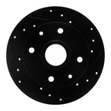 R1 Concepts 81-85 Mazda RX-7 Rear Right Drilled & Slotted Black Brake Rotor by R1 Concepts RNC-633-80000R