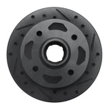 R1 Concepts 84-85 Mazda RX-7 Front Right Drilled & Slotted Black Brake Rotor