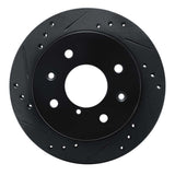 R1 Concepts 84-85 Mazda RX-7 Rear Left Drilled & Slotted Black Brake Rotor by R1 Concepts RNC-633-80008L