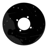 R1 Concepts 83-87 Mazda 626 Front Left Drilled & Slotted Black Brake Rotor