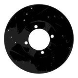 R1 Concepts 83-87 Mazda 626 Front Left Drilled & Slotted Black Brake Rotor