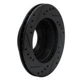 R1 Concepts 86-88 Mazda RX-7 Front Right Drilled & Slotted Black Brake Rotor by R1 Concepts RNC-633-80012R