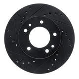 R1 Concepts 86-91 Mazda RX-7 Front Left Drilled & Slotted Black Brake Rotor by R1 Concepts RNC-633-80013L
