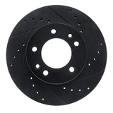 R1 Concepts 86-91 Mazda RX-7 Front Right Drilled & Slotted Black Brake Rotor by R1 Concepts RNC-633-80013R