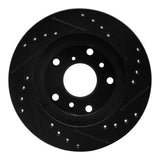 R1 Concepts 88-92 Ford Probe Front Left Drilled & Slotted Black Brake Rotor by R1 Concepts RNC-633-80016L