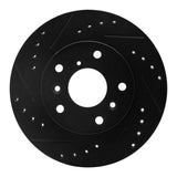 R1 Concepts 88-92 Ford Probe Front Left Drilled & Slotted Black Brake Rotor by R1 Concepts RNC-633-80016L