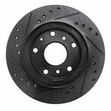 R1 Concepts 88-92 Ford Probe Front Right Drilled & Slotted Black Brake Rotor by R1 Concepts RNC-633-80016R
