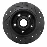R1 Concepts 88-92 Ford Probe Rear Left Drilled & Slotted Black Brake Rotor by R1 Concepts RNC-633-80017L