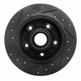R1 Concepts 88-92 Ford Probe Rear Right Drilled & Slotted Black Brake Rotor by R1 Concepts RNC-633-80017R