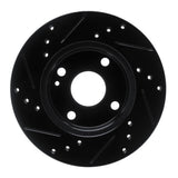 R1 Concepts 90-93 Mazda Miata Front Right Drilled & Slotted Black Brake Rotor by R1 Concepts RNC-633-80022R