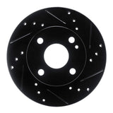 R1 Concepts 90-93 Mazda Miata Front Right Drilled & Slotted Black Brake Rotor by R1 Concepts RNC-633-80022R