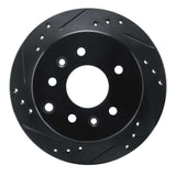 R1 Concepts 90-91 Mazda 929 Rear Left Drilled & Slotted Black Brake Rotor by R1 Concepts RNC-633-80026L