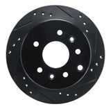 R1 Concepts 90-91 Mazda 929 Rear Right Drilled & Slotted Black Brake Rotor by R1 Concepts RNC-633-80026R