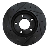 R1 Concepts 92-03 Mazda 626 Front Right Drilled & Slotted Black Brake Rotor by R1 Concepts RNC-633-80027R