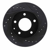 R1 Concepts 93-03 Ford Probe Front Right Drilled & Slotted Black Brake Rotor by R1 Concepts RNC-633-80028R