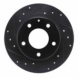 R1 Concepts 93-03 Ford Probe Rear Left Drilled & Slotted Black Brake Rotor by R1 Concepts RNC-633-80029L
