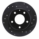 R1 Concepts 93-03 Ford Probe Rear Right Drilled & Slotted Black Brake Rotor by R1 Concepts RNC-633-80029R