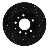 R1 Concepts 93-95 Mazda RX-7 Front Right Drilled & Slotted Black Brake Rotor by R1 Concepts RNC-633-80031R