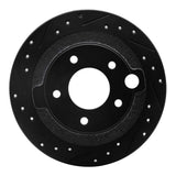 R1 Concepts 95-02 Mazda Millenia Rear Left Drilled & Slotted Black Brake Rotor by R1 Concepts RNC-633-80033L