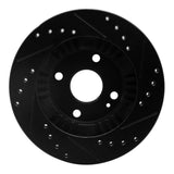 R1 Concepts 99-03 Mazda Protege Front Left Drilled & Slotted Black Brake Rotor by R1 Concepts RNC-633-80034L