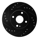 R1 Concepts 99-03 Mazda Protege Front Left Drilled & Slotted Black Brake Rotor by R1 Concepts RNC-633-80034L
