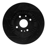 R1 Concepts 99-03 Mazda Protege Front Right Drilled & Slotted Black Brake Rotor by R1 Concepts RNC-633-80034R