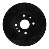 R1 Concepts 99-03 Mazda Protege Front Right Drilled & Slotted Black Brake Rotor by R1 Concepts RNC-633-80034R