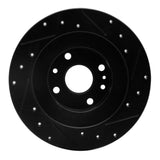 R1 Concepts 01-05 Mazda Miata Rear Left Drilled & Slotted Black Brake Rotor by R1 Concepts RNC-633-80037L