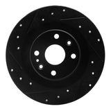 R1 Concepts 01-05 Mazda Miata Rear Left Drilled & Slotted Black Brake Rotor by R1 Concepts RNC-633-80037L