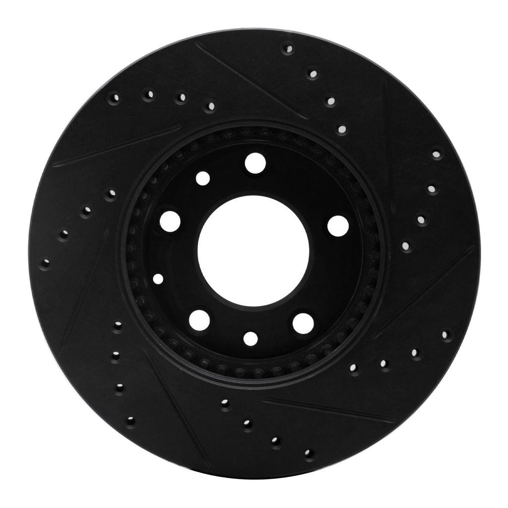 R1 Concepts 03-05 Mazda 6 Front Left Drilled & Slotted Black Brake ...