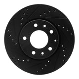 R1 Concepts 03-05 Mazda 6 Front Left Drilled & Slotted Black Brake Rotor by R1 Concepts RNC-633-80038L