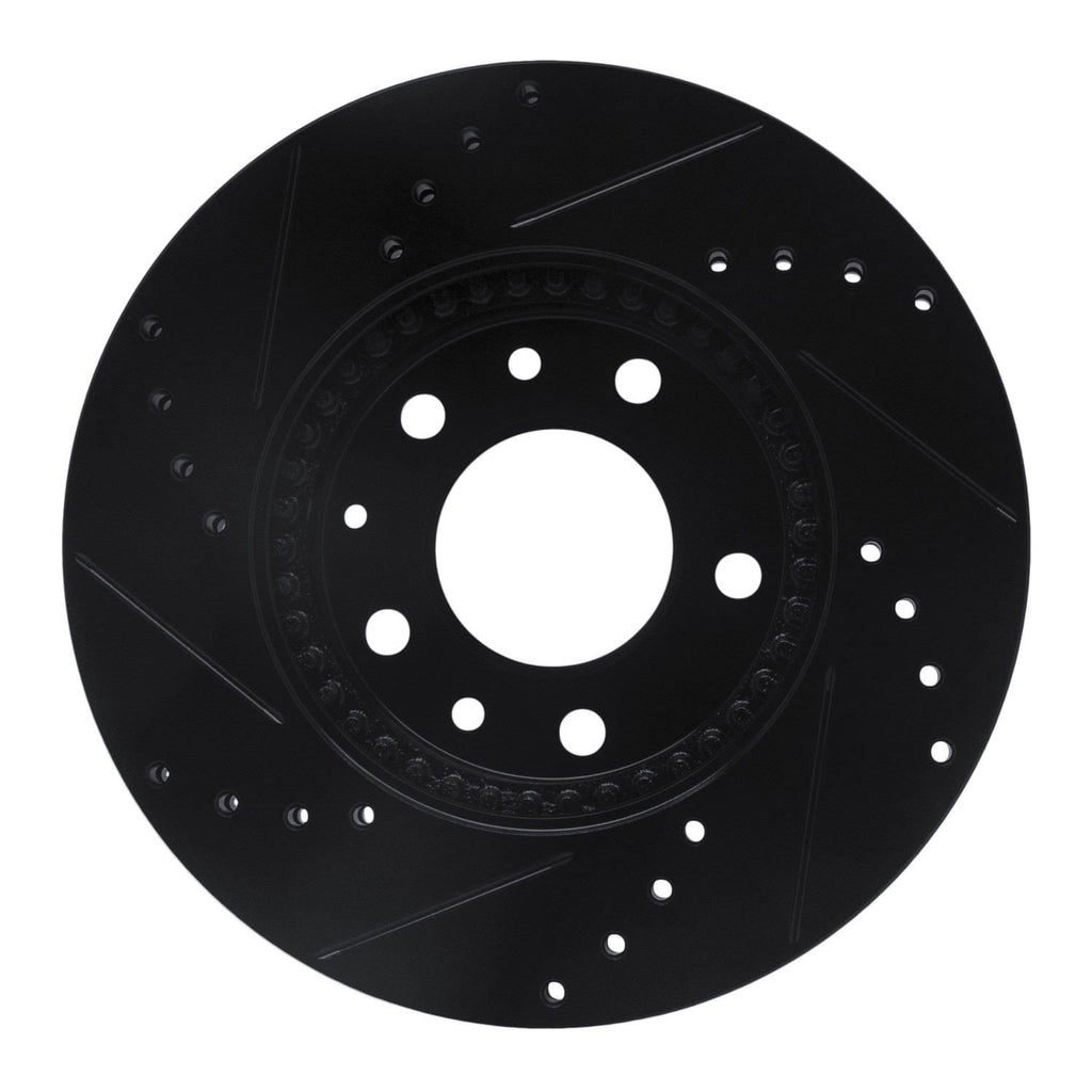 R1 Concepts 03-05 Mazda 6 Front Right Drilled & Slotted Black Brake ...
