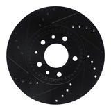 R1 Concepts 03-05 Mazda 6 Front Right Drilled & Slotted Black Brake Rotor by R1 Concepts RNC-633-80038R